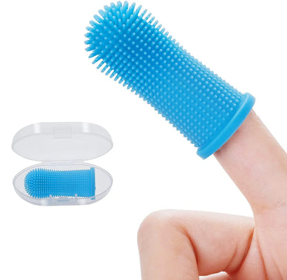 1PC Dog Super Soft Pet Finger Toothbrush Teeth Cleaning Bad Breath Care Nontoxic Silicone Tooth Brush Tool Dog Cat Supplies