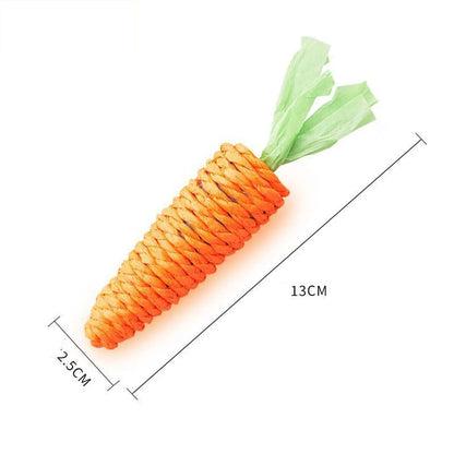 Cat Toys Simulation Carrot Sounding Pet Toys For Kitten Dogs Sisal Teeth Grinding Squeak Interactive Cat Chew Toy Pet Supplies