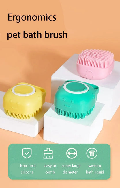 Bathroom Puppy Big Dog Cat Bath Massage Gloves Brush Soft Safety Silicone Pet Accessories for Dogs Cats Tools Mascotas Products