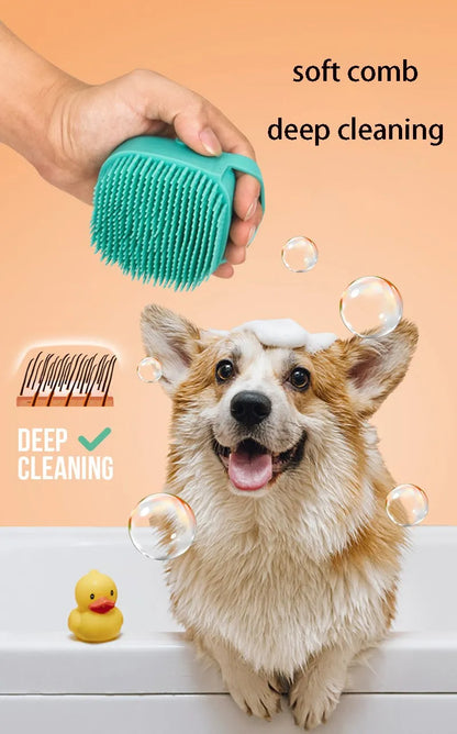 Bathroom Puppy Big Dog Cat Bath Massage Gloves Brush Soft Safety Silicone Pet Accessories for Dogs Cats Tools Mascotas Products