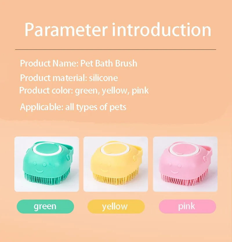 Bathroom Puppy Big Dog Cat Bath Massage Gloves Brush Soft Safety Silicone Pet Accessories for Dogs Cats Tools Mascotas Products