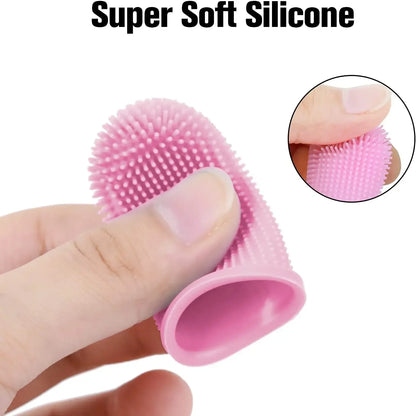 1PC Dog Super Soft Pet Finger Toothbrush Teeth Cleaning Bad Breath Care Nontoxic Silicone Tooth Brush Tool Dog Cat Supplies